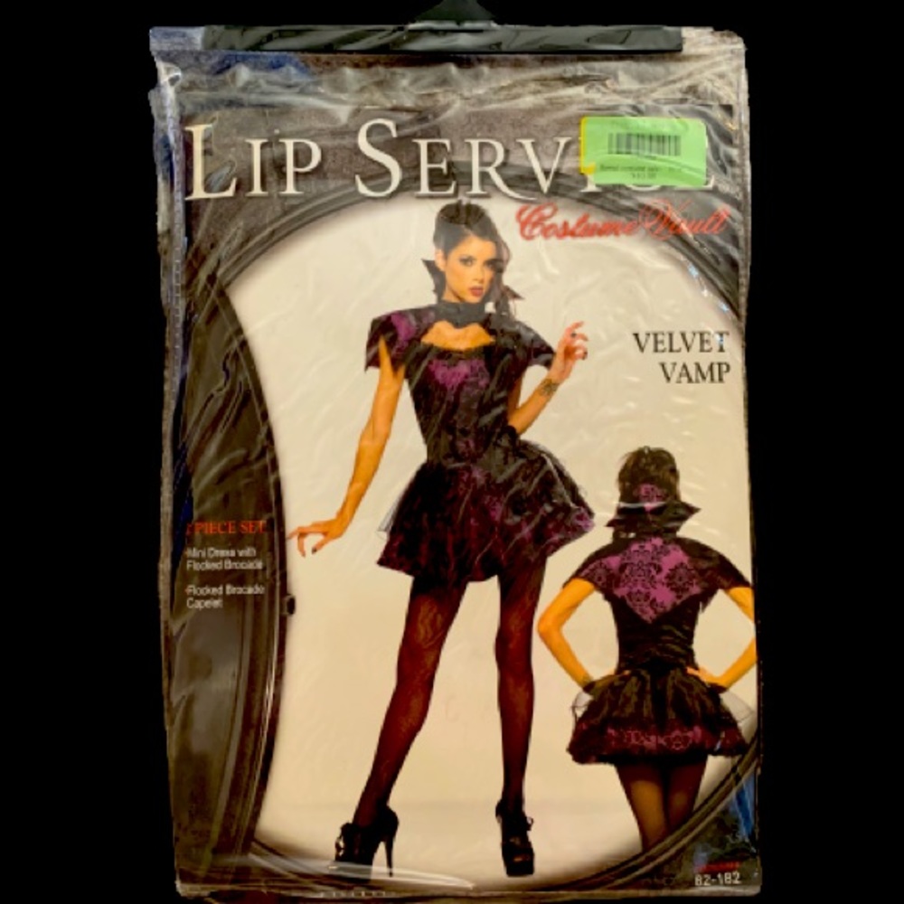 NEW Velvet Vamp Halloween Sexy Costume XS Purple Black